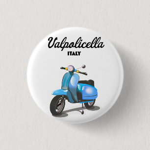Valpolicella Italy Scooter Poster Art Print T-Shir Button