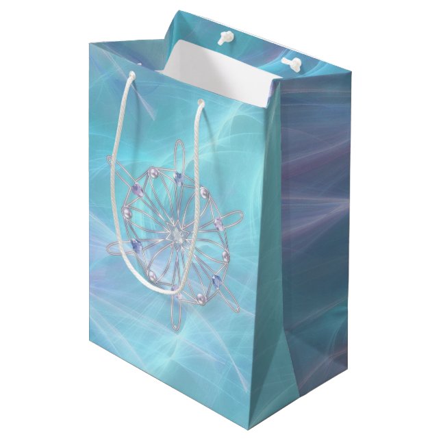 Valse du sac cadeau Snowflakes (Devant Angle)