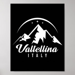 Valtellina Italien Skigebiet Skifahren Snowboarden Poster