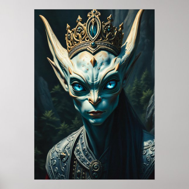 Valtharion Uralter Elfenkönig - Dark Fantasy Poster (Vorne)