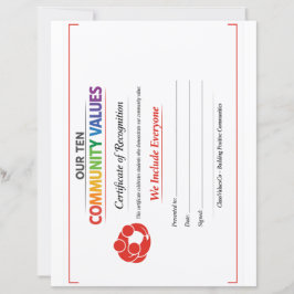 Value Inclusion Certificate Letterhead Paper Sheet