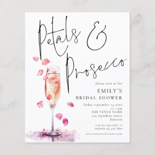 Value Petals Prosecco Brautparty laden Flyer