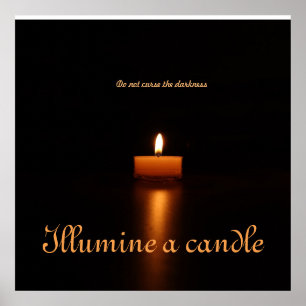 Value Poster Paper Illumine a candle