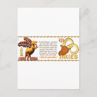 Valxart 1964 2024 Wood Dragon zodiac Aries Postkarte