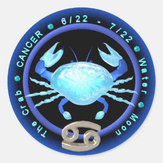 Valxart Cancer zodiac Logo Runder Aufkleber