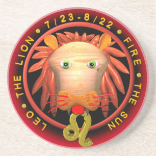 Valxart Löwe runder Untersetzer Tierkreises