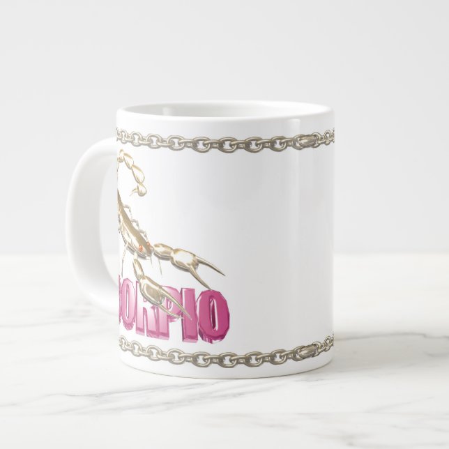 Valxart Skorpions-Steinbocktierkreisfreundschaft Jumbo-Tasse (Vorderseite Links)