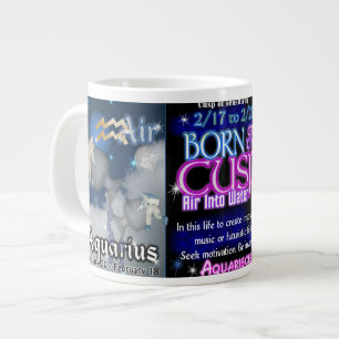 Valxart Tierkreis-Spitzen-Wassermann Fische Jumbo-Tasse