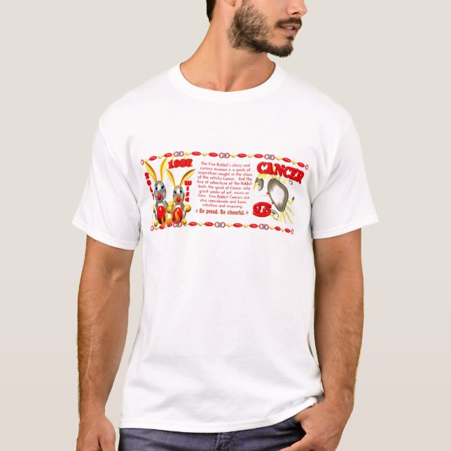 ValxArt Tierkreisfeuer-Kaninchen geborener Krebs T-Shirt (Vorderseite)