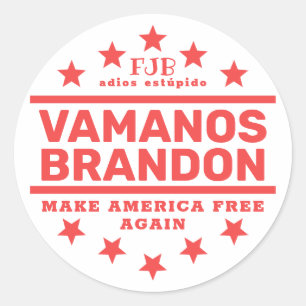 Vamanos Brandon II Classic Round Sticker