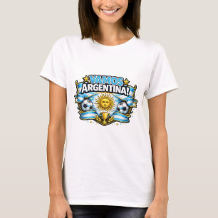 Vamos Argentina Patriotisches Fußballdesign Arge T-Shirt