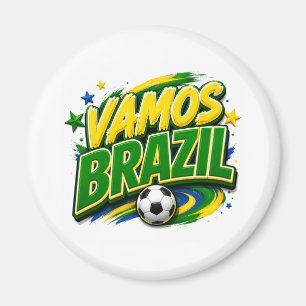 VAMOS BRASIL 2026 Fan Brasilianer Magnet