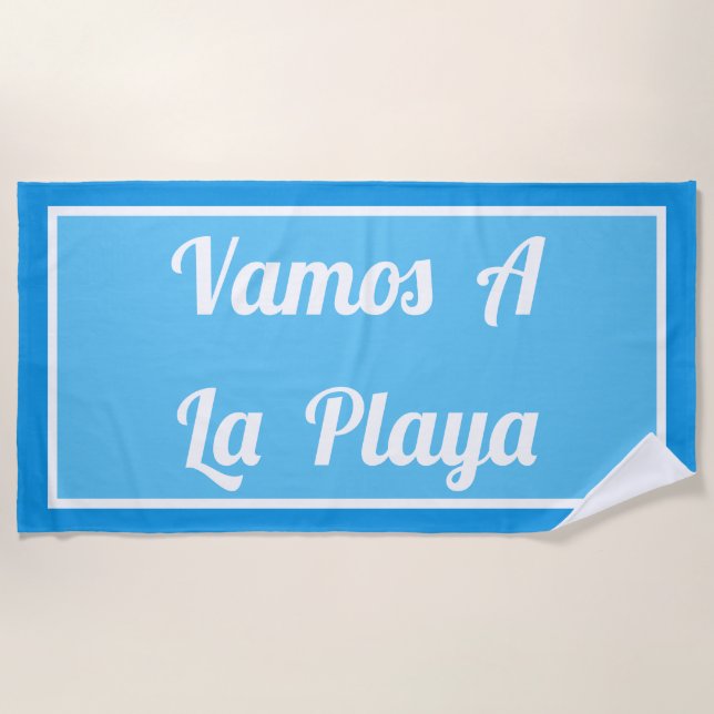 Vamos ein La Playa helles blaues Badetuch (Vorderseite)