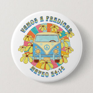 Vamos im Vintagen Stil Spaniens Button