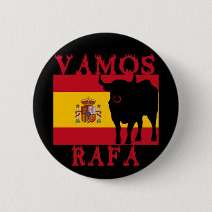 Vamos Rafa mit Flagge von Spanien Button