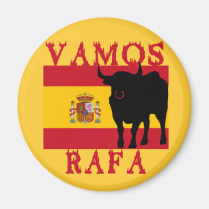 Vamos Rafa mit Flagge von Spanien Magnet