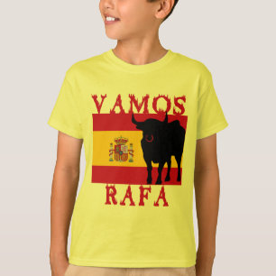 Vamos Rafa mit Flagge von Spanien T-Shirt