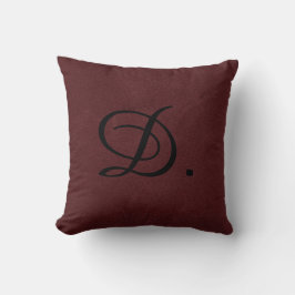 Vamp Romantic Crimson Monogramm Kissen