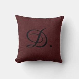 Vamp Romantic Crimson Monogramm Kissen