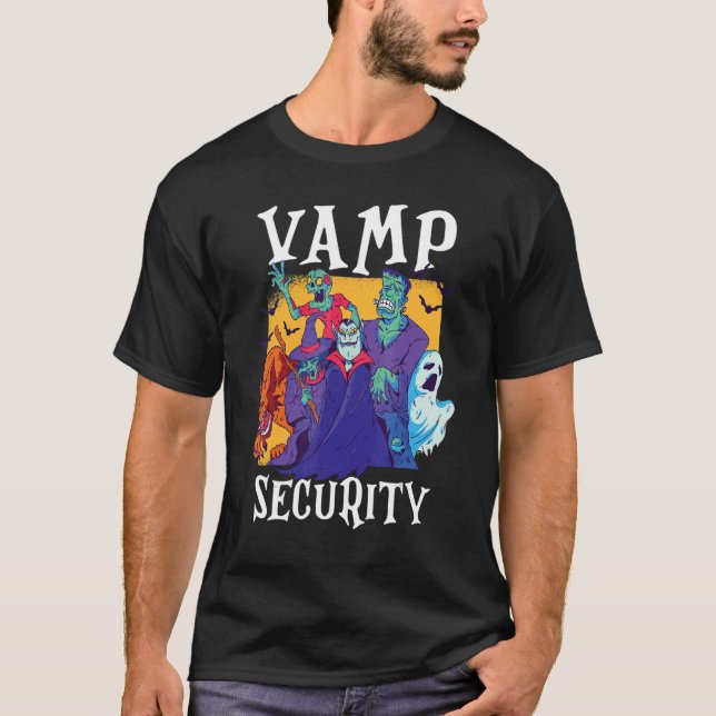 Vamp Security Easy Halloween Kostüm T-Shirt (Vorderseite)