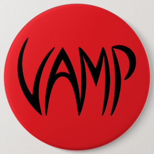 Vamp Text (rot/schwarz) Button