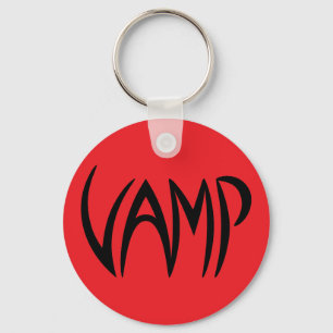Vamp-Text-(rot/Schwarzes) Version Schlüsselanhänger