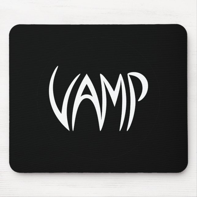 Vamp Text (schwarz/weiß) Mousepad (Vorne)