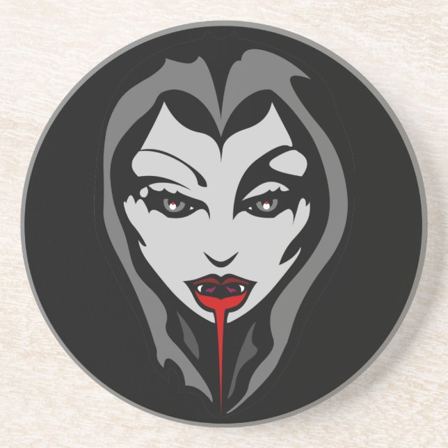 Vampir-Achterbahn Süße Halloween-Vampir-Mädchen-De Untersetzer (Vorne)