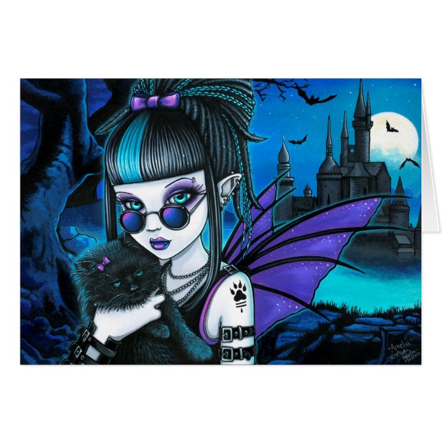 Vampir Amelia gotisches Werecat Mond-Fee-Schloss (Vorderseite (Horizontal))