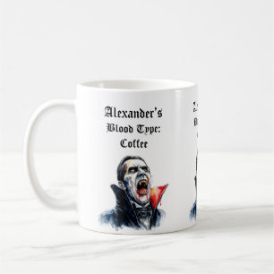Vampir-Blutgruppen-Kaffee-Gothik-Humor Kaffeetasse