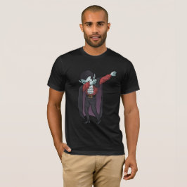 Vampir, der lustigen Halloween-Klecks-Tanz betupft T-Shirt