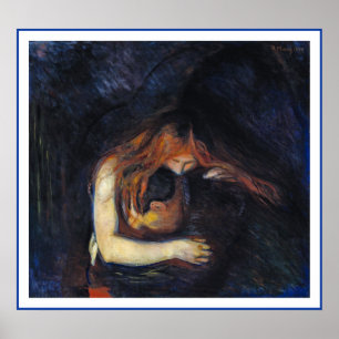 Vampir durch Edvard Munch Poster