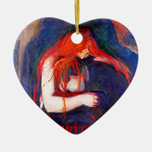 Vampir Edvard Munch Keramikornament (Vorne)