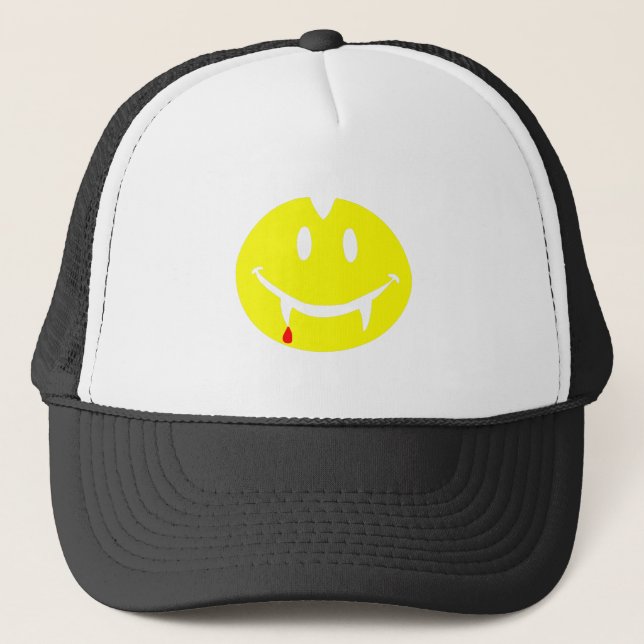Vampir Emoji dracula Truckerkappe (Vorderseite)