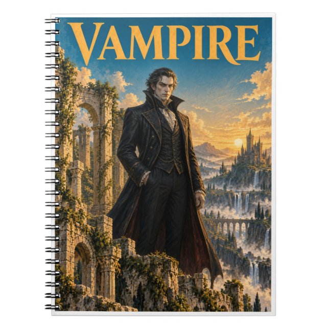 Vampir, Gothic Fantasy Monster Notizblock (Vorderseite)