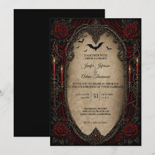 Vampir-Gothic-Halloween-Hochzeitseinladung Einladung