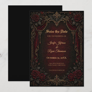 Vampir-Gotische Save-the-Date-Einladung Einladung