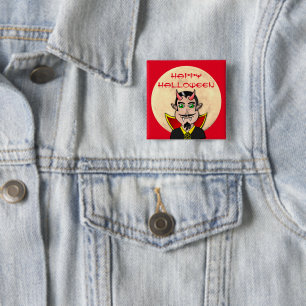 Vampir Halloween / Mond Button