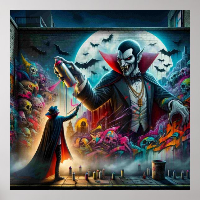 Vampir-Halloween-Plakat Poster (Vorne)