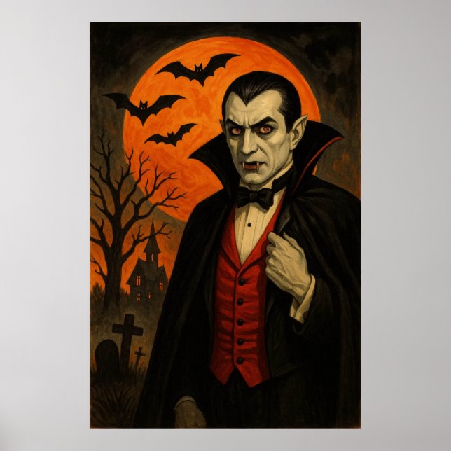 Vampir Halloween Poster (Vorne)