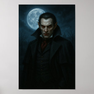 Vampir im Mondschein - Elegante mit einem Biss Poster