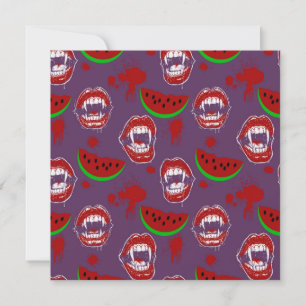 Vampir isst Wassermelone Purple Summerween-Menü 