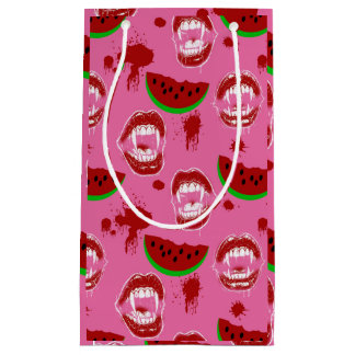 Vampir isst Wassermelone Summerween-Party Rosa Kleine Geschenktüte