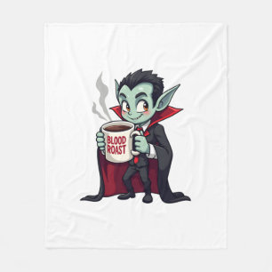 Vampir-Kaffeeliebhaber � Gruseliger Latte-Shirt Fleecedecke