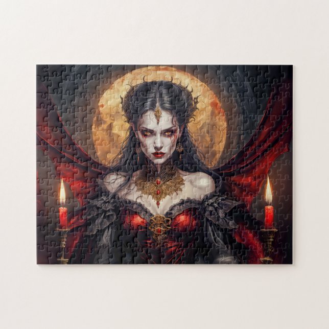 Vampir Königin unter leuchtendem Mond (Horizontal)