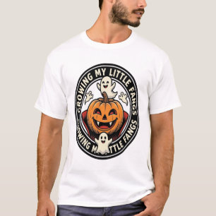 Vampir-Kürbis-Abzeichen Meine kleinen Reißzähne wa T-Shirt