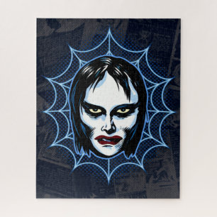 Vampir-Mädchen Vintage-Monster-Maske Horror-Puzzle
