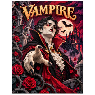 Vampir, Paper Cut Monster Postkarte