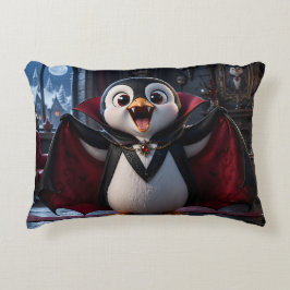 Vampir-Pinguin-Bettkissen / Wohnaccessoire Dekokissen