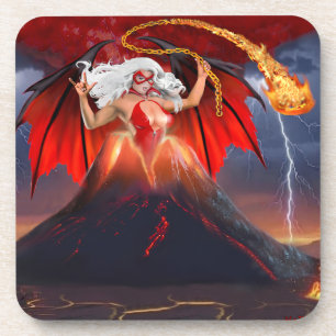 Vampir-Rebellin: Vulkan-Escape Getränkeuntersetzer